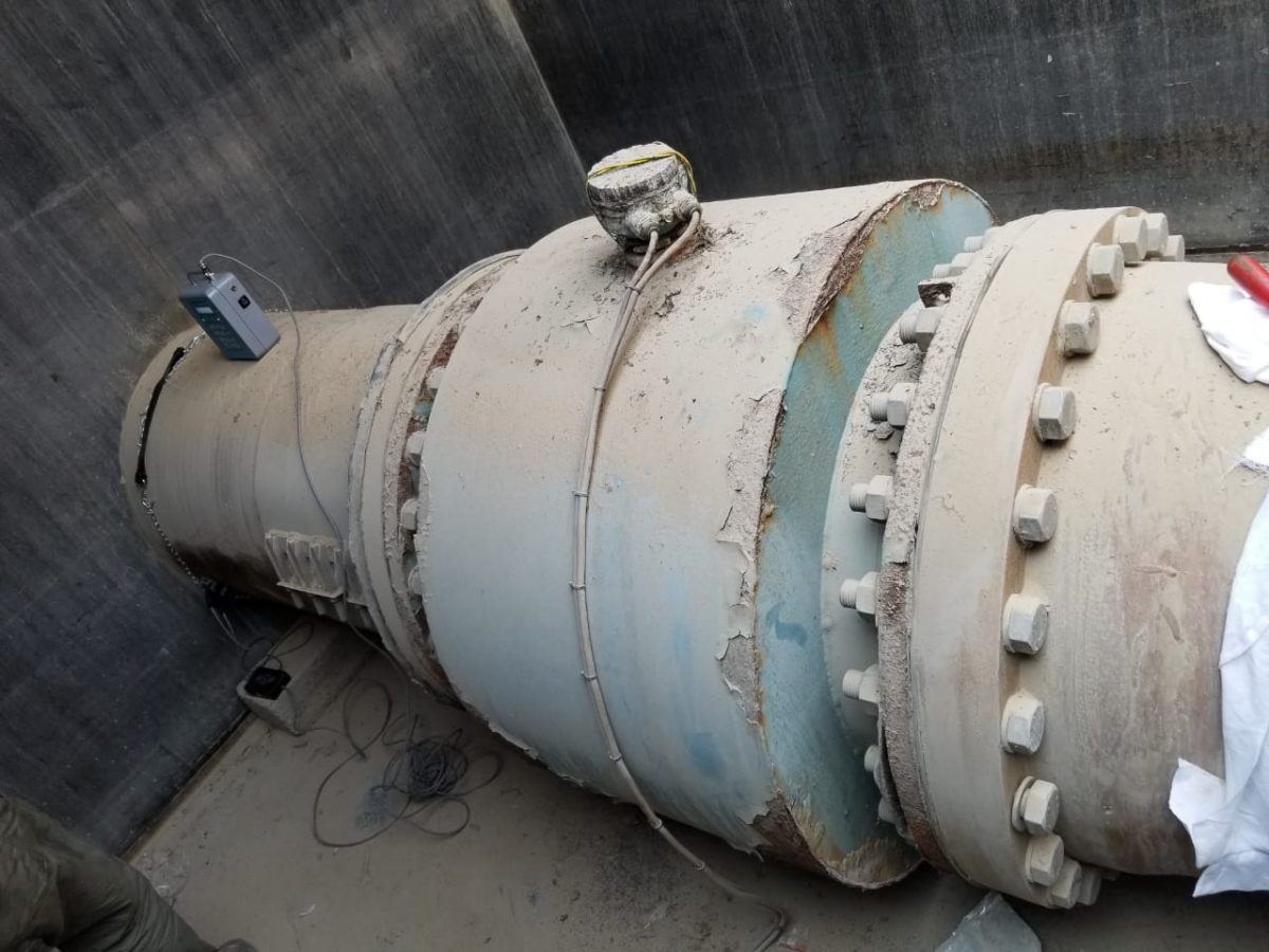 Replacing a 28″ Electromagnetic Flow Meter